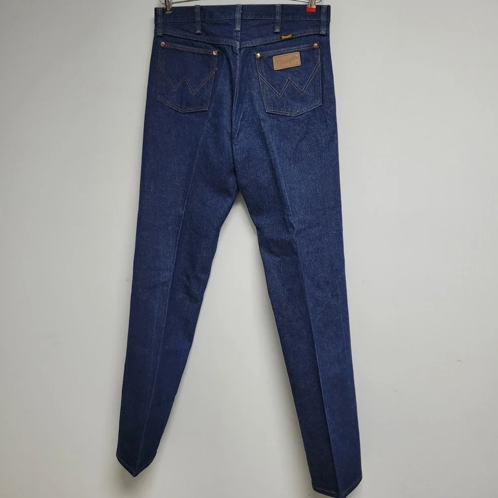 Vintage Wrangler 13MWZ Blue Denim Jeans USA Made 34x36 LM8-A989-002 Mens